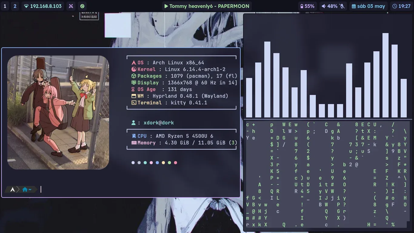 Tema Pastel - configuración de escritorio
